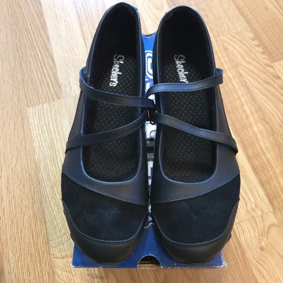 New In Box Skechers Black Women Shoes Size 10 - Picture 8 of 10